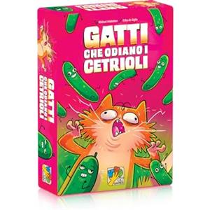 dV Giochi Gatti che odiano i cetrioli - Gioco di carte per adulti e bambini dagli 8 anni in su - 3-6 giocatori - Durata 20min - Edizione italiana