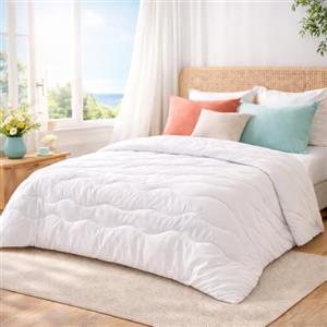 SOHYGGE Piumino Estivo Letto Matrimoniale 240x260 cm - Leggero 150 GSM, Traspirante e Morbido, Ideale da 22°C, Piumino Primaverile ed Estivo, Trapunta per Notti Calde e Ambienti Caldi (260 x 240 cm)