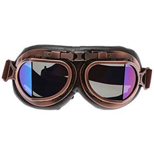 MUXSAM Occhiali protettivi, da sole, vintage, per casco Steampunk, per sport all'aperto, per motocross