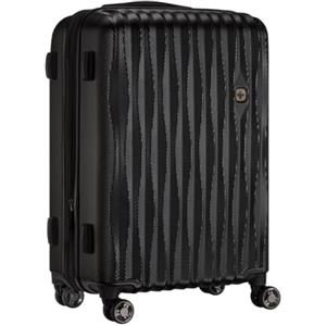 WENGER Energie Medium Valigia Rigida con 4 Ruote, Trolley, Medio, 65 (75) l, Serratura, Uomo Donna, Viaggi Vacanze, Nero, 653596