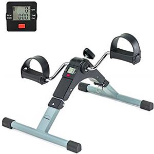 PINNERS Cyclette da Casa per Allenamento di Gambe e Braccia, Pedaliera Cyclette Fitness, Pedaliera Regolabile Digitale, Pedale con LCD Display