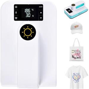 TECKZOON Pressa a Caldo per Magliette, Termopressa DIY Portatile, Facile da Stirare, Riscaldamento Rapido, Macchina Stampante per Vestiti, Borse, T-Shirt Stampante Trasferimento Termico