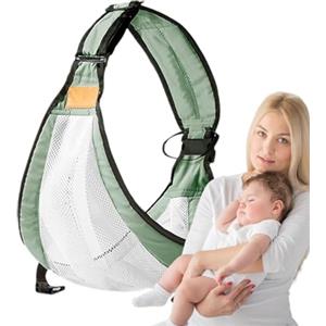 Generico Ergonomico con Sedile d'Anca fino a 25kg - Fascia Porta Bebè Laterale in Cotone Traspirante - Supporto Regolabile per e Bambini 0-48 - Lavabile