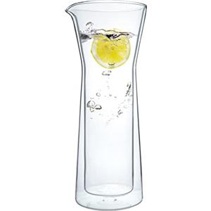 Moritz & Moritz Caraffa vetro resistente al calore 690 ml - caraffa acqua vetro doppia parete - brocca acqua vetro per acqua, tè, succhi e caffè