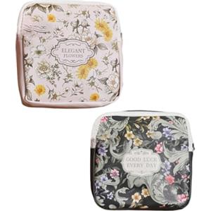 HAGNA 2 Pezzi Contenitori Per Assorbenti Igienici Con Cerniera,Porta Assorbenti Da Borsa,Per Donne Ragazze Sacchetti Porta Assorbenti Portatile