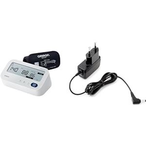 OMRON X3 Comfort AFib, Misuratore di Pressione da Braccio, Facile da Usare, Rilevamento Fibrillazione Atriale + OMRON HHP-CM01 Adattatore di Rete Universale