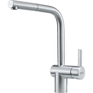 Franke- Rubinetto per lavello da cucina, con beccuccio estraibile Atlas NEO, in acciaio INOX, 115.0521.438 colore: Grigio