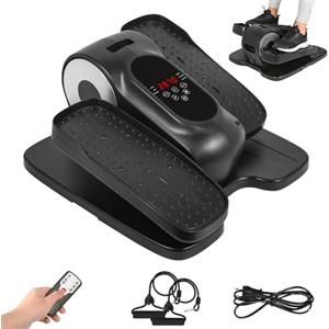 EVOLAND Ellittica Elettrica da Casa con Telecomando, 12 Velocità Mini Ellittico Sotto Scrivania, Pedaliera Riabilitazione Silenzioso, Portatile Cross Trainer per Anziani, Ufficio e Casa