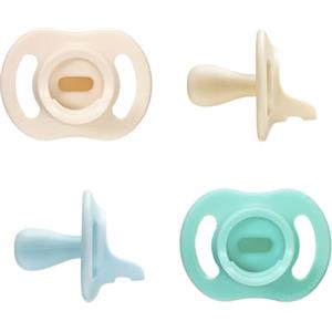Tommee Tippee Ciuccio Ultra-light StayPut, 0-6 Mesi, Confezione da 4, Ortodontico Succhietto, Design Monoblocco in Silicone