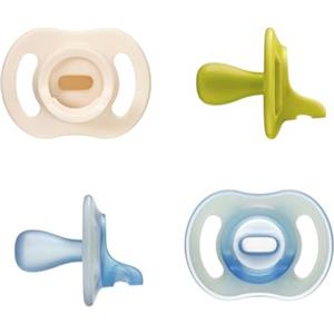 Tommee Tippee Ciuccio Ultra-light Giorno e Notte, 6-18 Mesi, Confezione da 4, Succhietto Ortodontico, Design Monopezzo in Silicone, 2 Succhietti Si Illumina al Buio