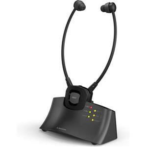 Avantree HT381- RF Digitale Cuffie Senza Fili la TV con Trasmettitore RF, Controllo del Volume Bilanciato L/R, Wireless Auricolari per Anziani, Compatibili con TV con Uscita Audio Ottica o AUX