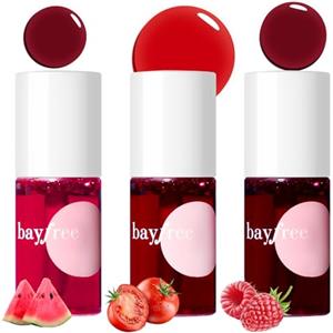 bayfree Lip Tint Stain Set, Rossetto Matte Tinta Labbra No-Transfer, Effetto Tattoo Naturale a Lunga Durata, Long Lasting Colour (fruit platter)