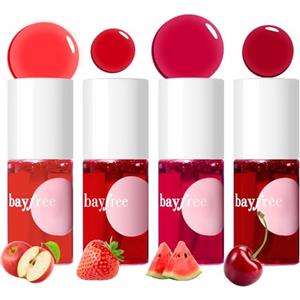 bayfree Lip Tint Stain Set, Rossetto Matte Tinta Labbra No-Transfer, Effetto Tattoo Naturale a Lunga Durata, Long Lasting Colour (fruit farm)