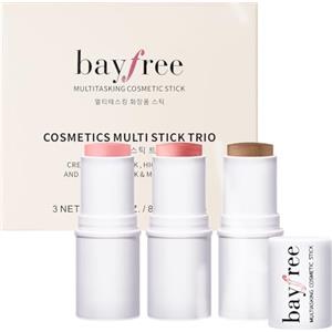 bayfree 3 PCS Makeup Cream Contour Stick Set, Illuminante Viso & Blush & Bronzer Stick, Effetto Naturale Opaco o Lucido, Lunga Durata, Multiuso per Ogni Tipo di Pelle