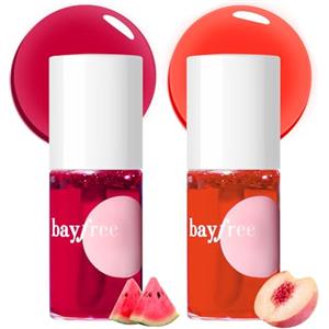 bayfree Lip Tint Stain Set, Rossetto Matte Tinta Labbra No-Transfer, Effetto Tattoo Naturale a Lunga Durata, Long Lasting Colour (juicy)