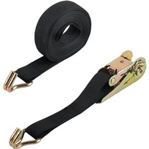 LuoJinZisy Cinghie a Cricchetto Nere, 25 mm x 6 m Cinghie di Fissaggio, Cinghia a Cricchetto Cars per Portapacchi Moto, Portabici Auto, box da tetto, campeggio, rimorchi Accessori