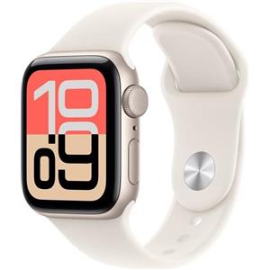 Apple Smartwatch, Apple Watch SE 3 GPS, 40 mm, cassa in alluminio Starlight, cinturino sportivo Starlight S/M