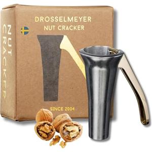 Drosselmeyer Schiaccianoci Acciaio Inox - Schiaccia Noci di design Drosselmeyer - Progettato e prodotto in Svezia - Taglia Castagne a Croce - Schiaccia Castagne - Taglia Castagne Professionale