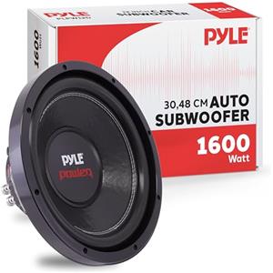 Pyle Subwoofer Auto 30 cm 1600 W, Cassa Subwoofer con Bobina 5 cm 4 Strati, 90 dB, Magnete 1,7 kg, Speaker Audio per Auto con Altoparlanti e Casse Audio ad Alte Prestazioni