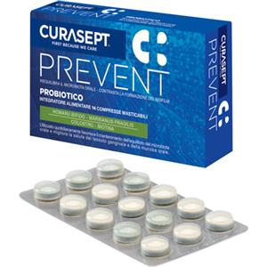 Curasept Prevent Probiotico - Integratore Alimentare con Bifidobacterium lactis HN019, 14 Compresse Masticabili
