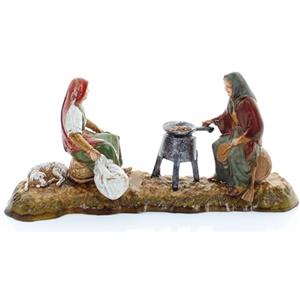 Moranduzzo Vecchie Donne Mondine al Fuoco - SCALA 1:20 - STANDARD 10 - Statuine Indistruttibili, Stile Arabo, Rifinite a Mano, Prodotto Ufficiale, Made in Italy, Scultore M. Landi