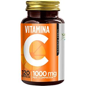 Noebis Pharma Vitamina C 1000 mg - 120 Compresse - 4 Mesi di Fornitura -1 Grammo di Vitamina C per 1 Compressa - Pura Alto Dosaggio - Acido Ascorbico per il Sistema Immunitario