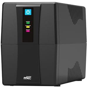 MKC Gruppo di Continuità UPS 800VA Line Interactive Melchioni MK | Protezione da Blackout e Sbalzi di Tensione, Prese Schuko, Ideale per PC, Router, DVR, Videosorveglianza