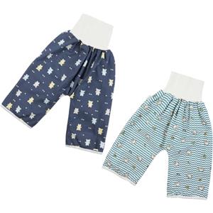 Aolso 2 Pezzi Mutandine Assorbenti Bambino,Pantaloni Impermeabili Bambino,Pantaloni Impermeabili Bambina,Notturna Pantaloni per Bambini,Pantaloni da Allenamento Impermeabili 0-4 Anni,M-Scimmia/Orso
