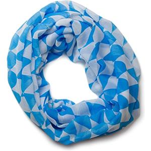 styleBREAKER Sciarpa ad anello con motivo con rombi bavaresi/Dirndl foulard in fantasia tradizionale 01016060, colore:Blu-Bianco