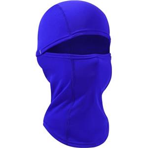 Huccik Passamontagna Invernale per Bambini, Antivento, Maschera da Sci per Ragazzi, Sciarpa Multifunzione Riscaldante Balaclava per Sciare e Andare in Bicicletta (IT, Testo, Taglia Unica, Blu Reale)