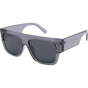 LJCZKA Occhiali da Sole Quadrati Retrò per Donna Uomo, Trendy Occhiali da Sole Flat Top Vintage Occhiali da Sole con Montatura Spessa Protezione UV400 (Grigio)