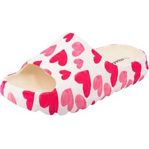 JOMIX Ciabatte Donna Estive da Spiaggia Pantofole Nuvola con Cuori Morbide Antiscivolo per Doccia e Piscina Sandali da Bagno Leggeri in EVA per Mare e Tempo Libero WES250456, Rosso, 36-37 EU