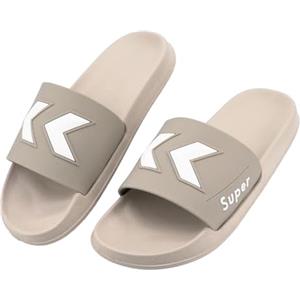 JOMIX Ciabatte Donna Estive in Gomma EVA Pantofole a Fascia Morbide Sandali da Mare Leggere e Antiscivolo per Piscina e Casa Prodotto in Portogallo, PD7871, Beige, 39 EU