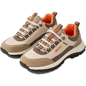 JOMIX Scarpe da Trekking Uomo con Lacci, Scarpe Sportive da Camminata Leggere Antiscivolo Traspiranti per Escursionismo Campeggio Esterno MOS255096 (Khaki, 45)