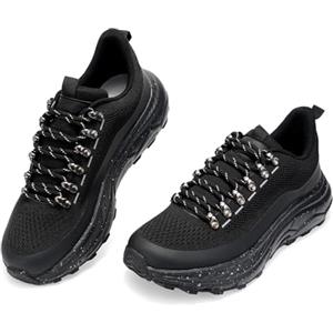 JOMIX Scarpe Sportive Uomo con Lacci, Sneakers Casual Traspiranti e Leggere per Corsa, Camminata, Palestra e Tempo Libero MOS260000 (Nero Bianco, 41)