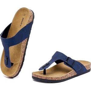 JOMIX Infradito Estive Comode Uomo Scarpe Morbide Antiscivolo Ciabatte da Spiaggia Alla Moda MCI250061-3 (Navy,41)