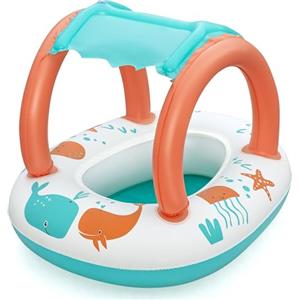 Bestway 34203 Canotto per bambini Comfort Plush con parasole, multicolor