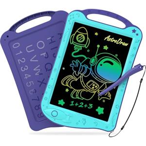 HOMESTEC AstroDraw - Giochi Bambini 2 3 4 5 6 Anni, Tavoletta Grafica con Design Tema Spaziale, Lavagna Magnetica con Manico Giocattolo Educativo LCD per Ragazzi(Blu)