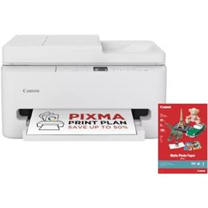 Canon PIXMA TS7550I - Stampante Multifunzione con Connettività Wi-Fi, Alimentatore Automatico da 35 fogli PIXMA Print Plan - Include Carta Fotografica A4 MP-101, 5 Fogli
