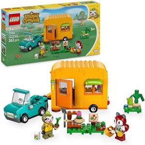 LEGO Animal Crossing La Roulotte e il Negozio di Giardinaggio di Florindo, Gioco Creativo per Bambine e Bambini da 7 Anni con Macchina Giocattolo, Personaggio Animale e Accessori per Mercato 77054