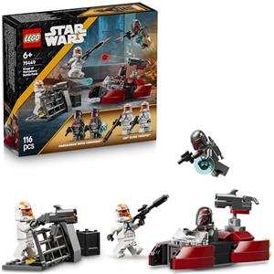 LEGO Star Wars 75449 Battle Pack Assedio di Mandalore - Gioco d'Azione con 2 Minifigure Mandaloriane e 2 Clone Trooper oltre a una Speeder Bike e Blaster - Regalo per Bambini da 6 Anni in su e Fan
