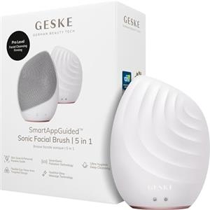 GESKE | Spazzola per il viso SmartAppGuided™ 5 in 1 | Spazzola elettrica per la pulizia del viso | Spazzola morbida in silicone | Pulizia del viso professionale | Massaggiatore facciale