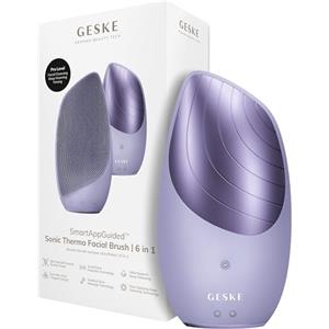 GESKE | Dispositivo SmartAppGuided™ Sonic Thermo Facial Brush | 6 in 1 | Pulizia della pelle | Spazzola per la pulizia con funzione riscaldante | Massaggiatore facciale | Spazzola viso elettrica