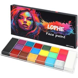 LOPHE Truccabimbi Kit, 20 Colori Truccabimbi Kit Anallergici Atossici, Trucca Bimbi, Truccabimbi, Adatto per Halloween, Carnevale, Party, Natale