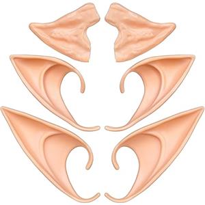 Aomig Orecchie da Elf, 3 Pz Orecchie da Fata in Lattice, Orecchio Elf per Cosplay Halloween Costume Festa Natale