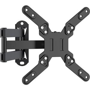 XINLEI Supporto TV da Parete Girevole, Staffa TV con Braccio Orientabile & Estendibile, Inclinazione e Rotazione per Schermi LED/LCD/Plasma 13-42 Pollici, Portata Max 20 kg