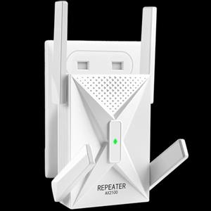 MEETOWN Ripetitore WiFi, 2100Mbps Ripetitore WiFi con Porta Ethernet, 5GHz/1733Mbps e 2,4GHz/300Mbps, Amplificatore WiFi per Casa, Compatibile con 99% Router-WiFi, Copertura fino a 8000sq.ft, 65 Dispositivi