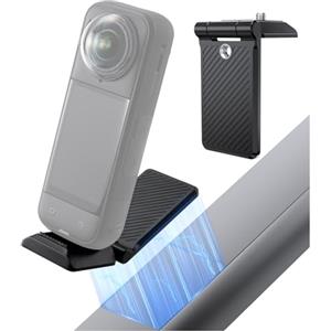 K&F CONCEPT Supporto Magnetico con Montatura compatibile con Insta360 X5/X4/X3/GO 3/GO 2/X4 Air, Impugnatura Pieghevole, Supporto Magnetico con Foro per Vite da 1/4" e Base Tipo Arca per Treppiede