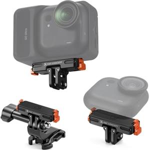 K&F CONCEPT Adattatore a Sgancio Rapido Magnetico per Insta360 GO Ultra - Base di Espansione con Foro 1/4" e Connettore Ribaltabile per Treppiedi, Asta Selfie e Accessori Action Camera