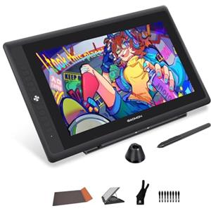 GAOMON PD156 PRO Tavoletta Grafica da 15,6 Pollici con 1920 x 1080 Display Completamente Laminato, 125% sRGB, per Illustrazione e Disegno, Incluso Supporto Regolabile